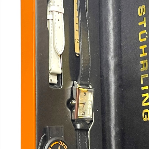 - NIB STUHRLING Origional womens watch with leather bands box papers - Picture 10 of 15